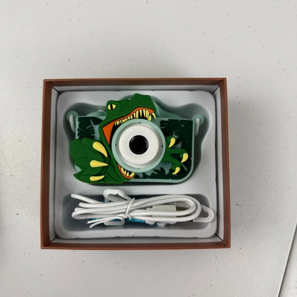 Kids Dinosaur Digital Camera Green T-Rex Digital XL-920 Photography Gift